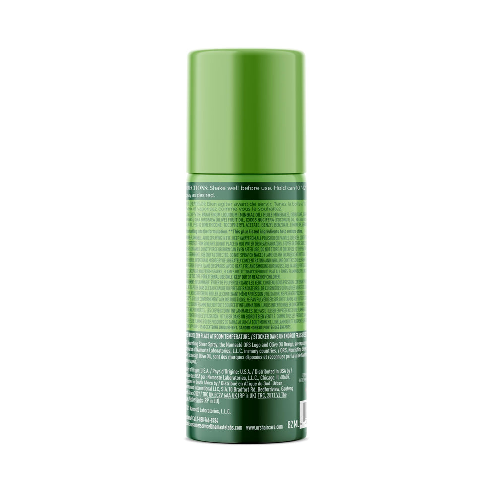 ORS Olive Oil Nourishing Sheen Spray on braids adds healthy sheen and easy manageability.