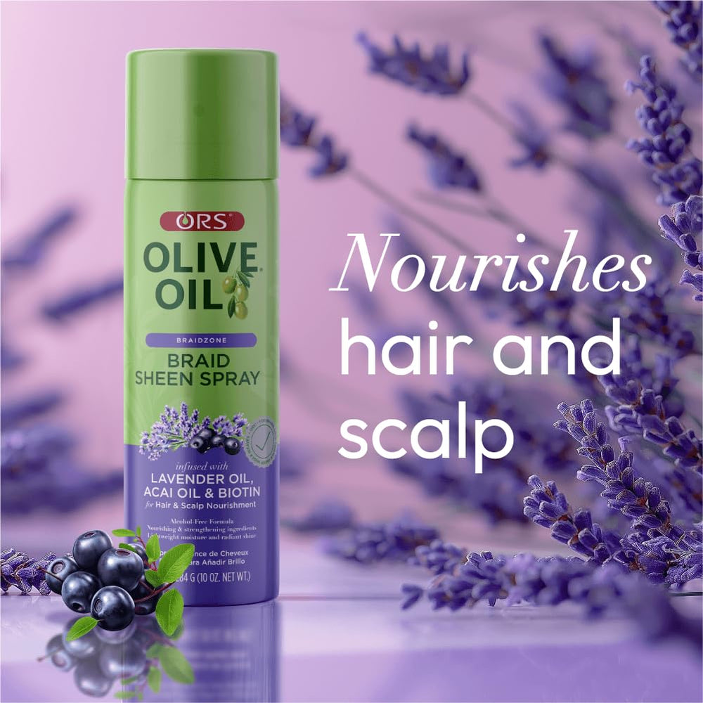 ORS Braidzone spray used on protective styles for moisture and manageability