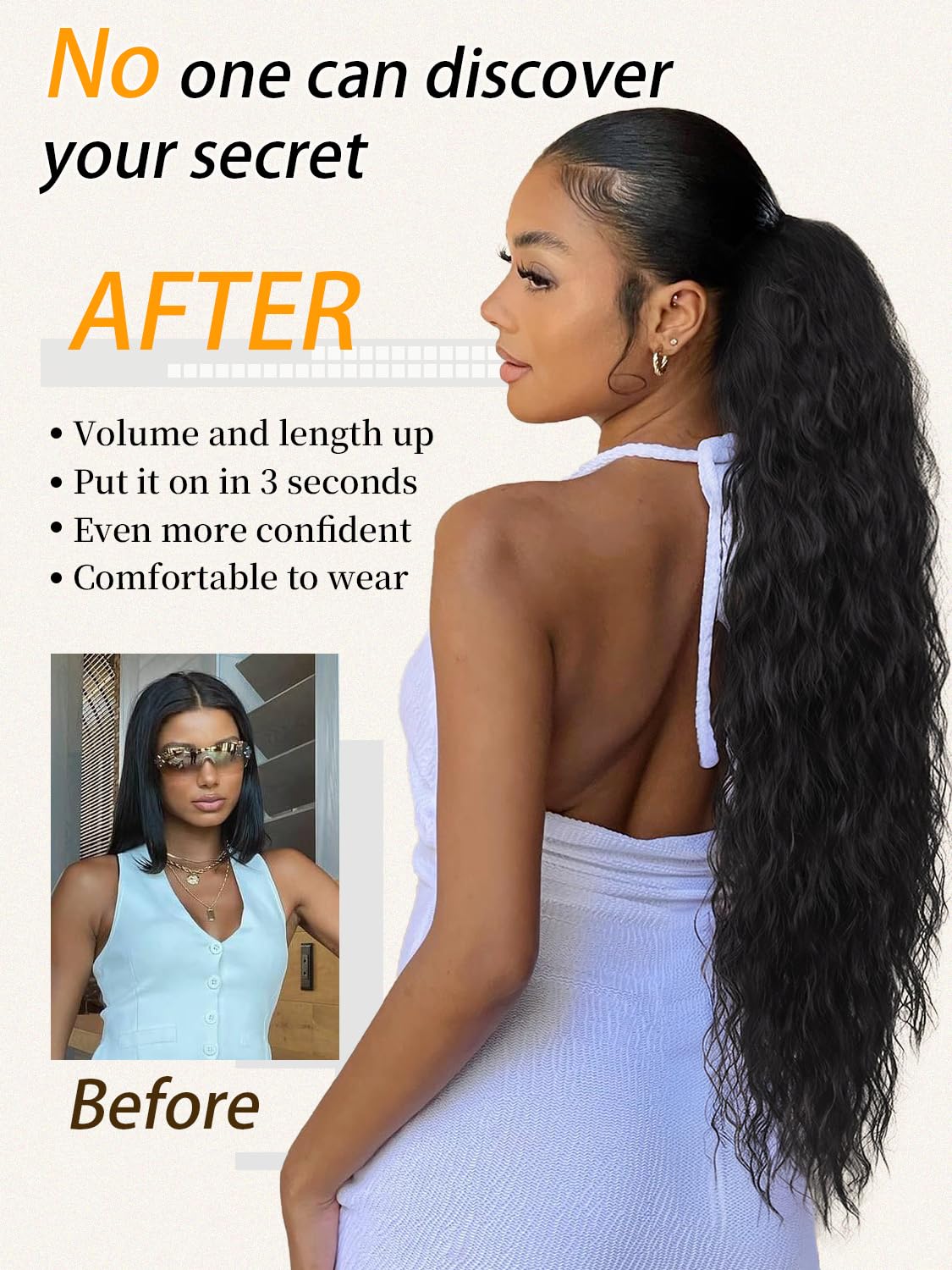 ORSUNCER daily-use ponytail extension suits events and casual wear.