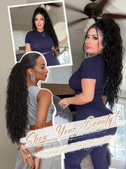 ORSUNCER easy clip-on pony tail 1-step for quick everyday styling.