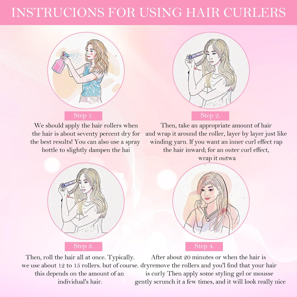 Oruola elastic-spring root-clip pink-01: easy open close for shaping voluminous bangs