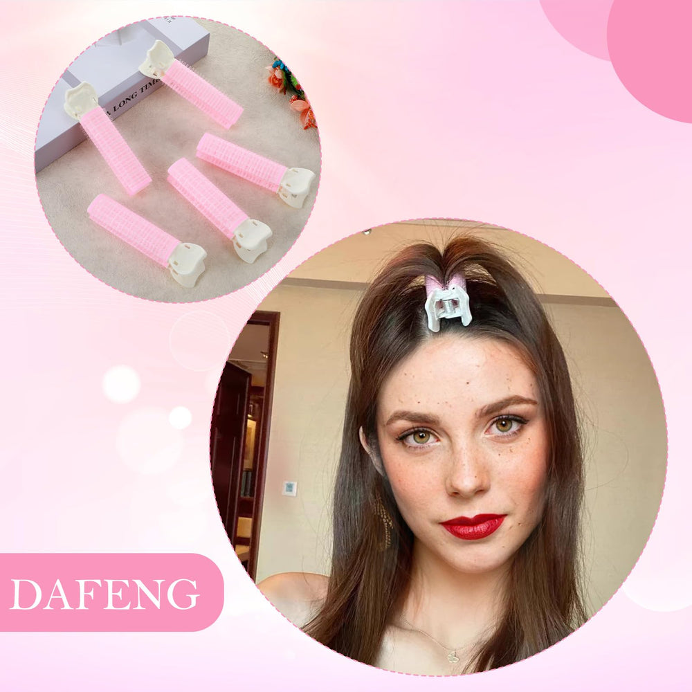 Oruola bangs fluffy clip pink-02: lightweight tool for versatile styling on the go
