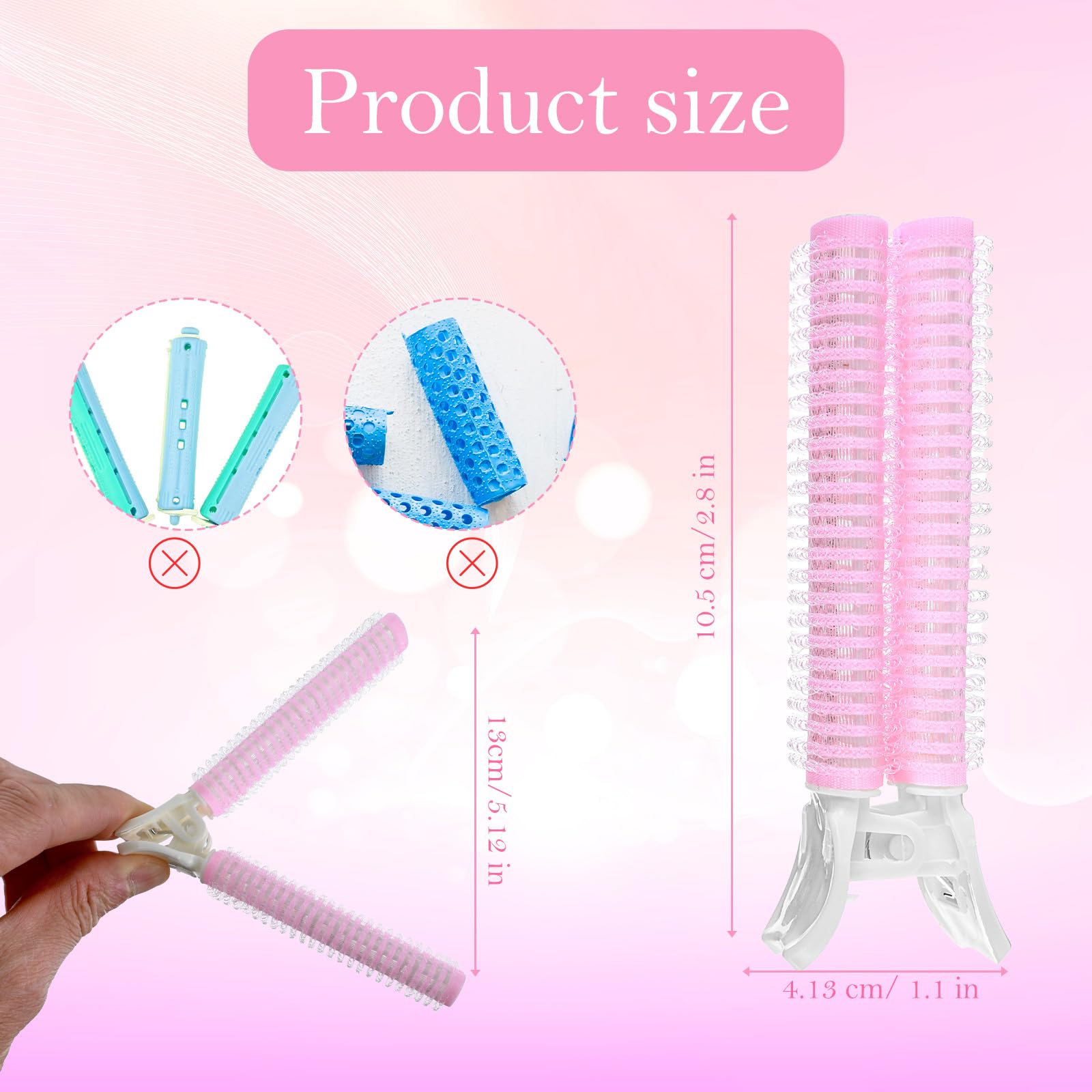 Oruola hair root clip volume pink-02: easy-to-use design for quick root volume
