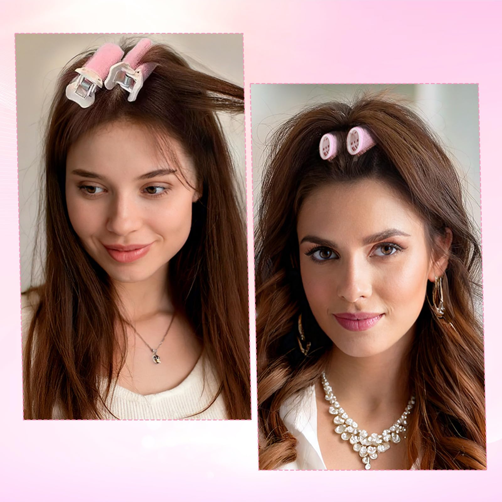 Oruola portable-styling-kit pink-01: compact set for travel-ready hair volume