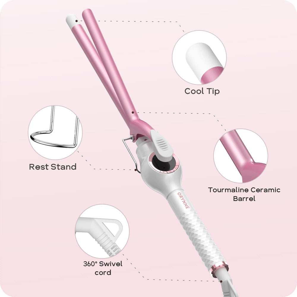 ORYNNE seven adjustable temps cover fine to thick hair textures.