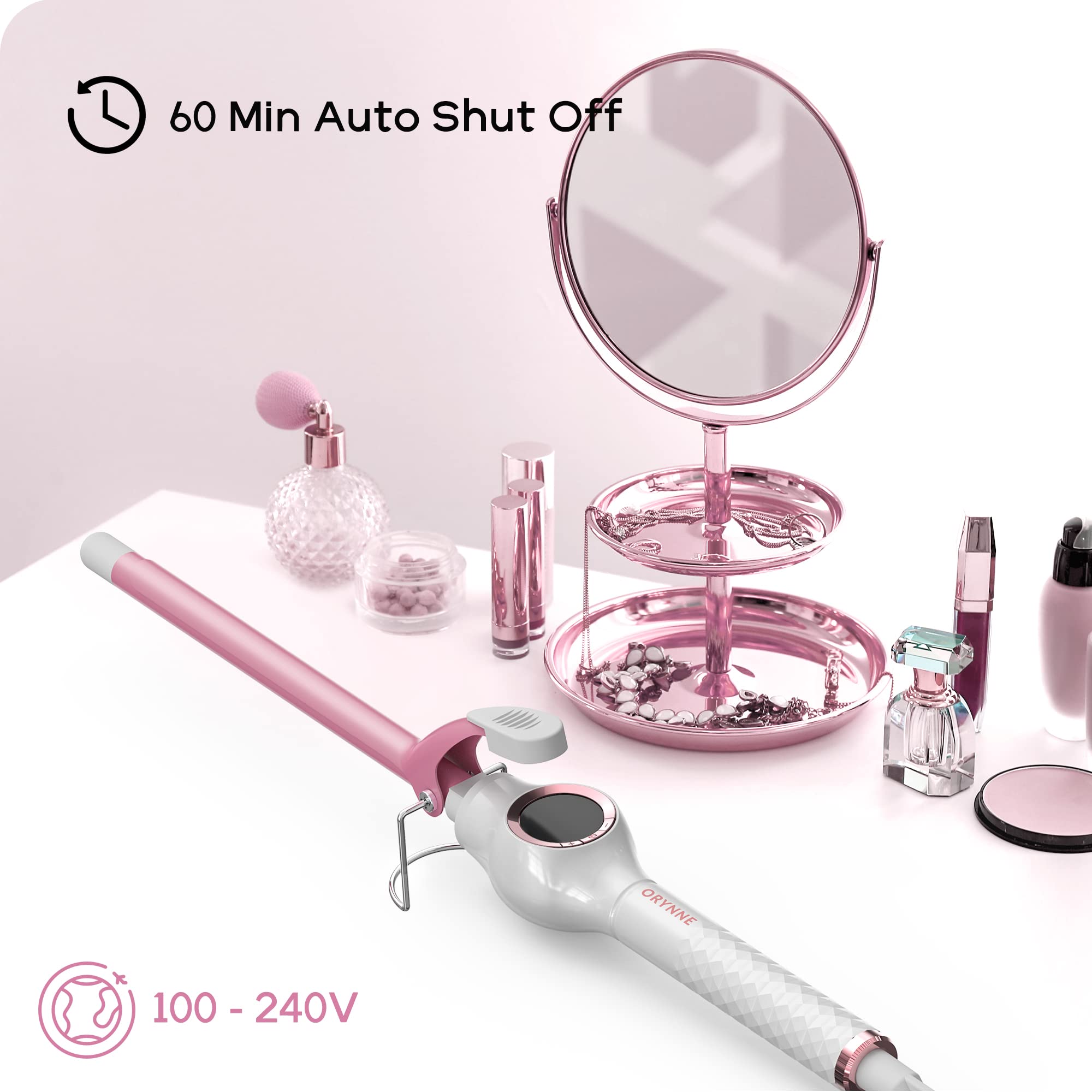 ORYNNE 60-minute auto-off for safer styling sessions.