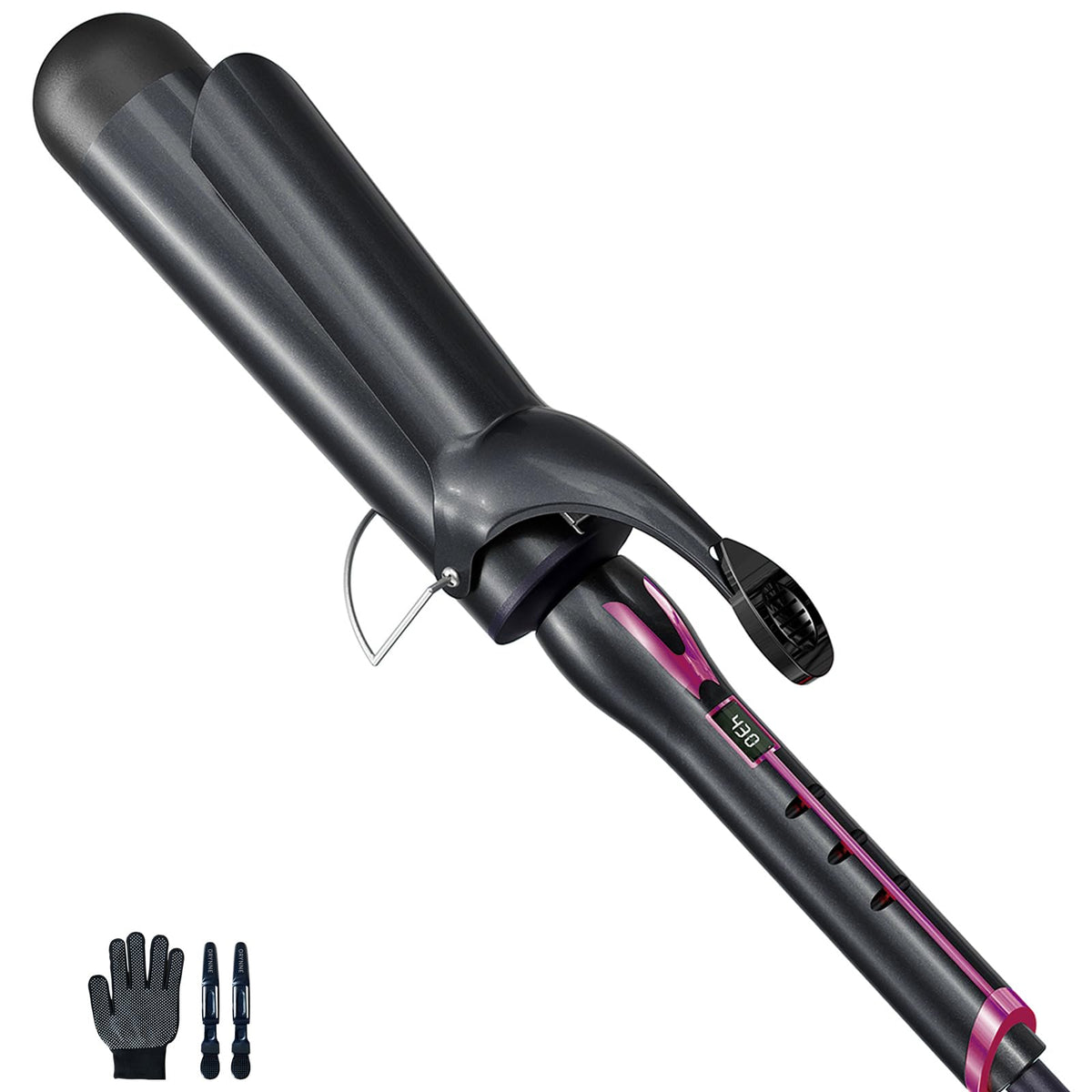 ORYNNE curling iron 2inch barrel creates loose curls for long hair