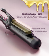 ORYNNE curling iron digital LED display shows precise temperature