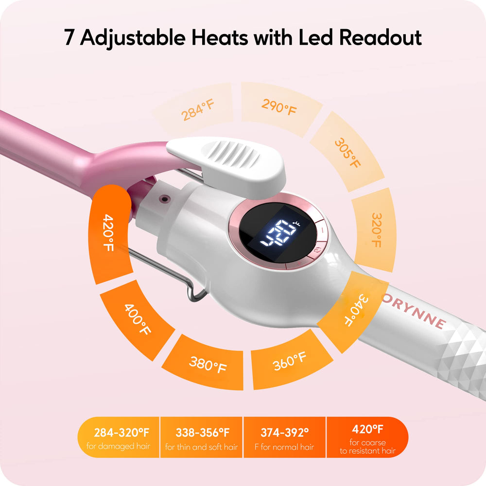 ORYNNE PTC heater delivers fast, consistent heat for curling.