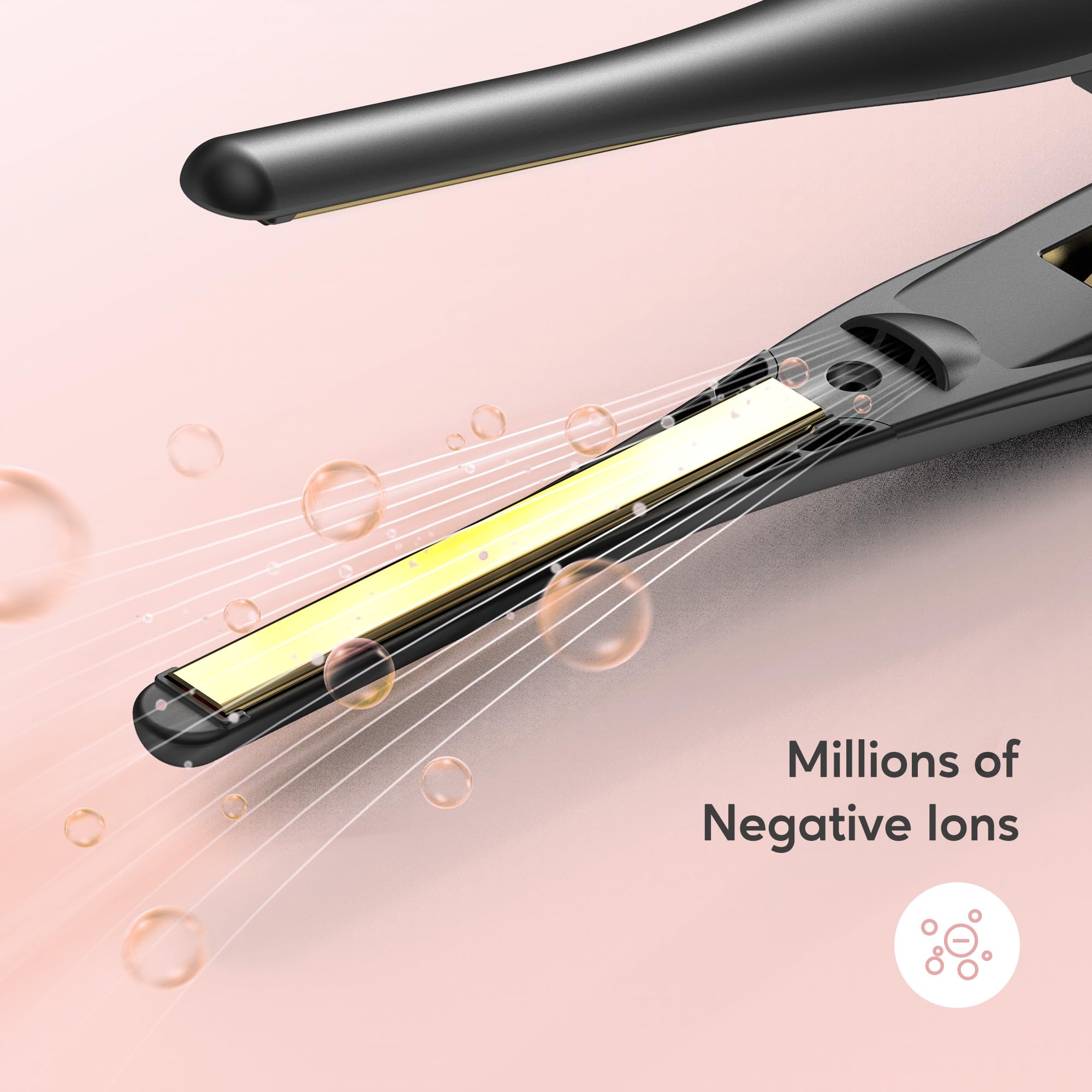ORYNNE travel-friendly compact flat iron fits in a small bag