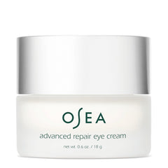 OSEA Advanced Repair Eye Cream bottle closeup highlighting hydrating formula for delicate under-eye skin.