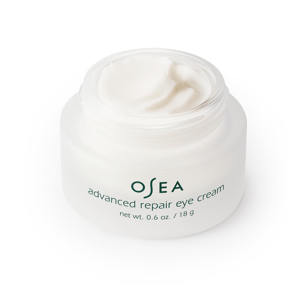 OSEA Advanced Repair Eye Cream packaging front displaying clean beauty promise.