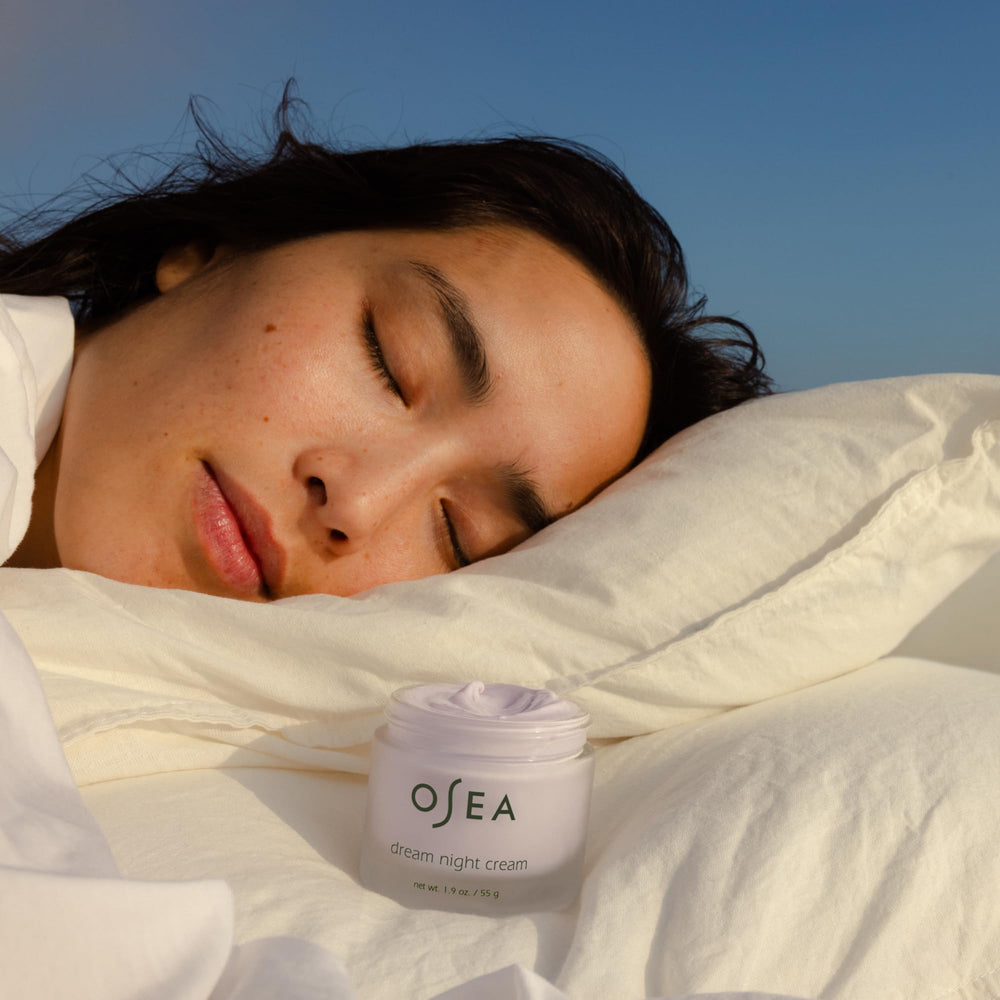 OSEA Dream Night Cream algae-derived bio-retinol emphasis on firmer-looking skin after use