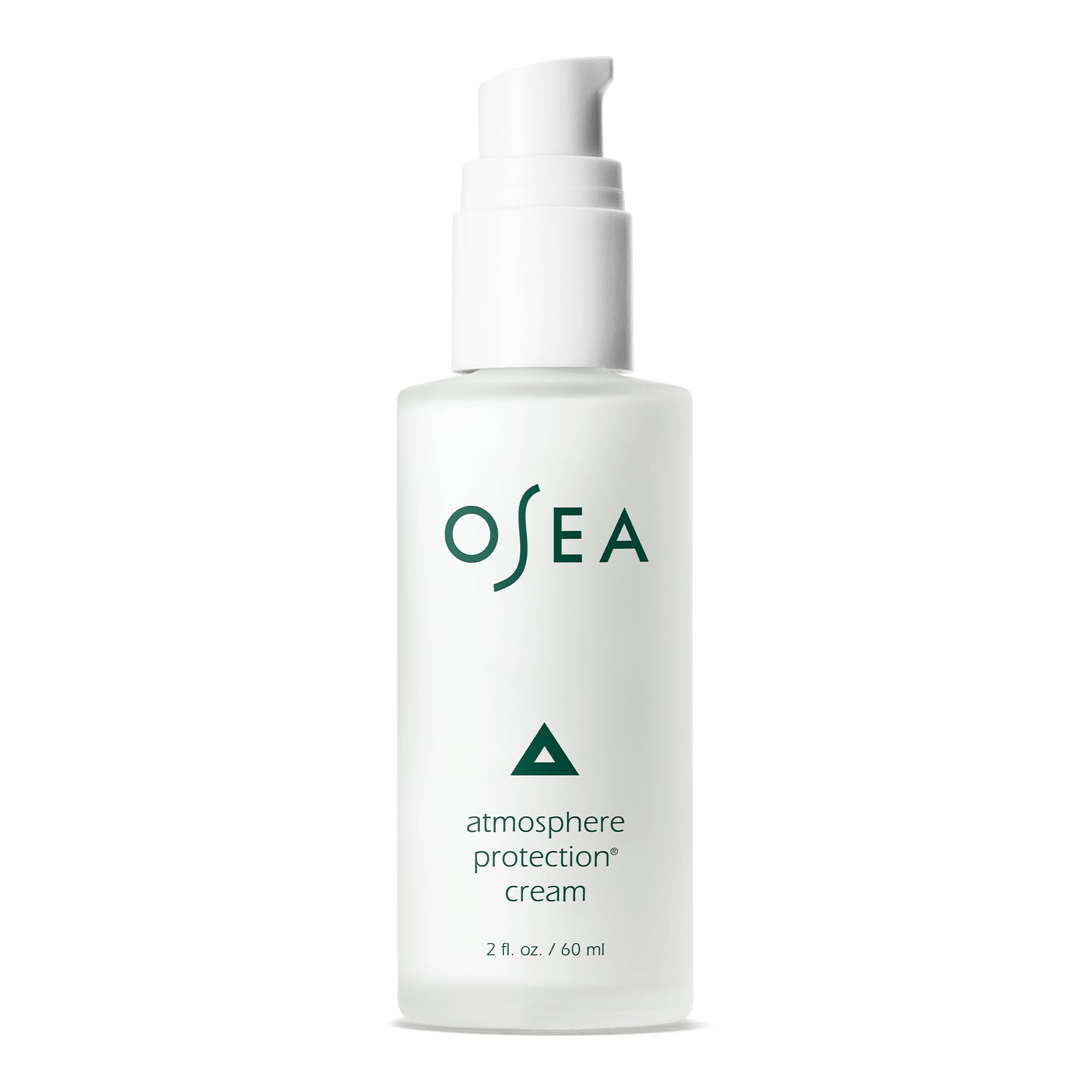 OSEA Atmosphere Protection Cream jar closeup shows lightweight hydration for daily protection.