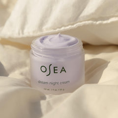 OSEA Dream Night Cream lavender scent closeup capturing calming nighttime ritual