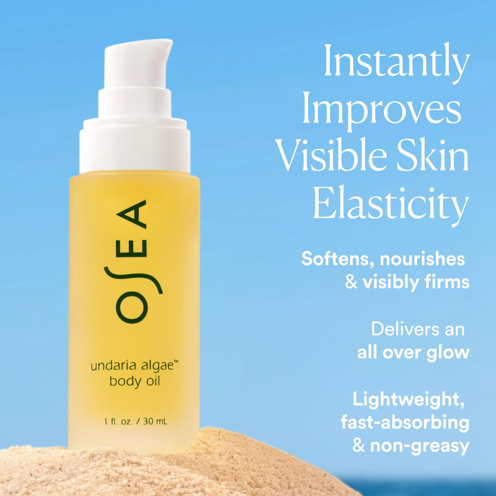 OSEA Juicy Duo glowing skin scene showcases nourished, radiant results