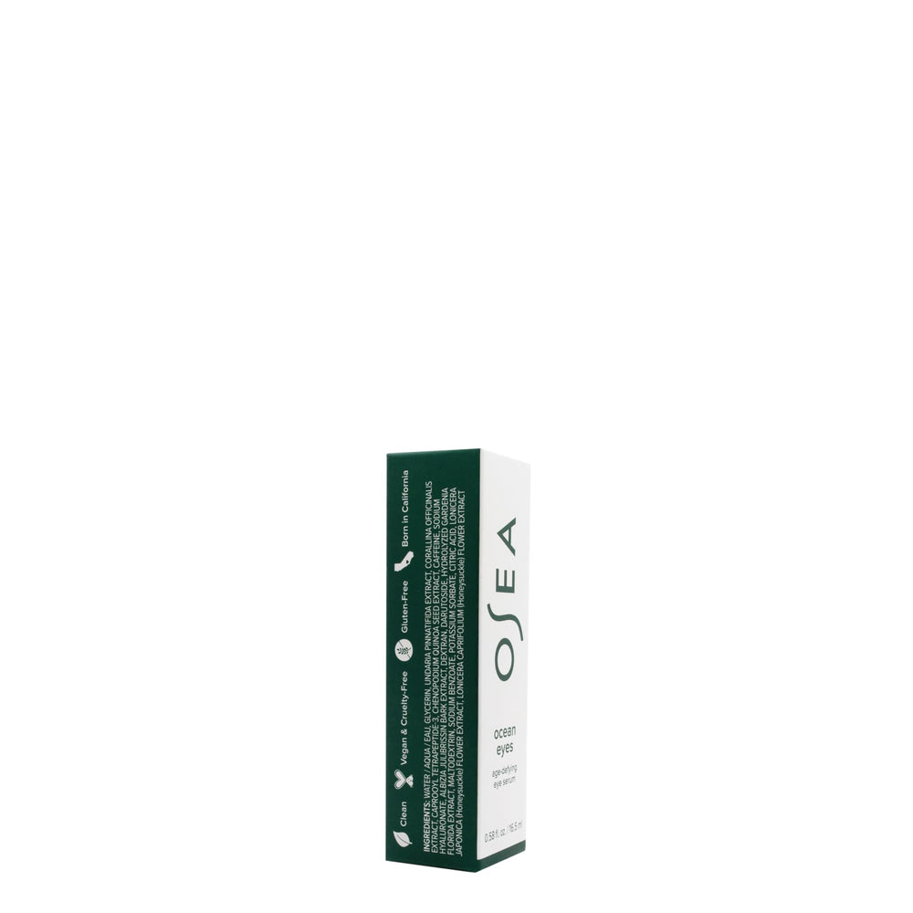 OSEA Ocean Eyes dermatologist-tested seal on packaging.