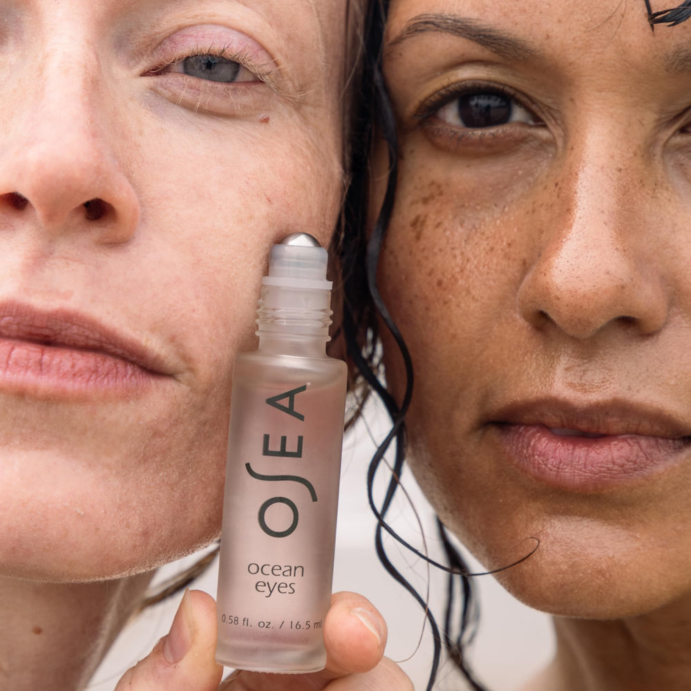 OSEA Ocean Eyes seaweed ingredients close-up signals nourishing eye care.