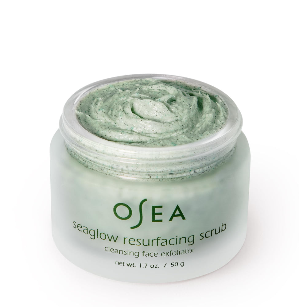 OSEA Seaglow cleanser foam texture highlighting cleansing and brightening benefits