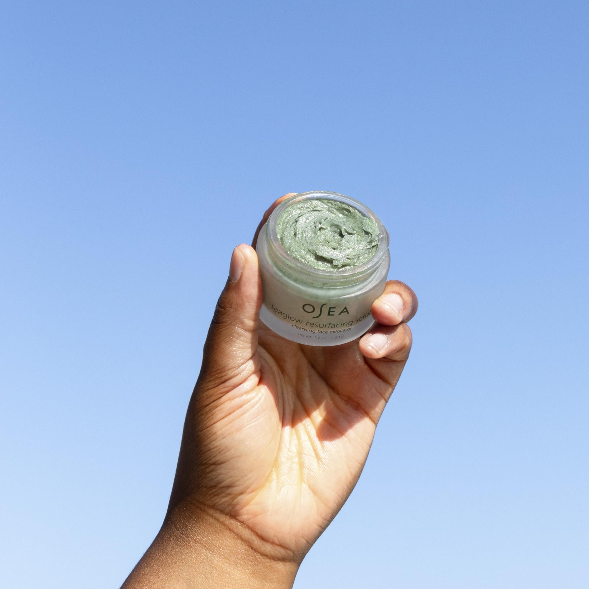 OSEA Seaglow vegan clean beauty packaging promotes ethical daily skincare