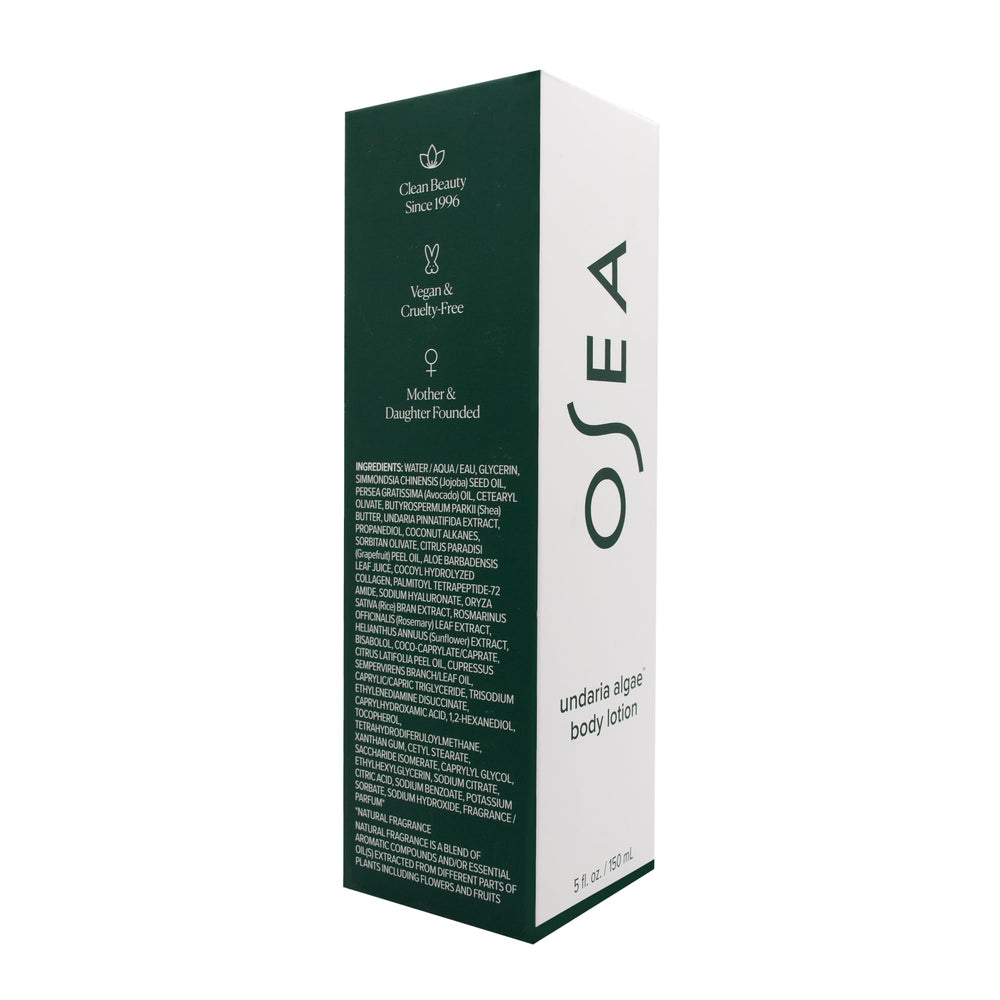 Key ingredients image features Undaria seaweed and hyaluronic acid for lasting moisture.