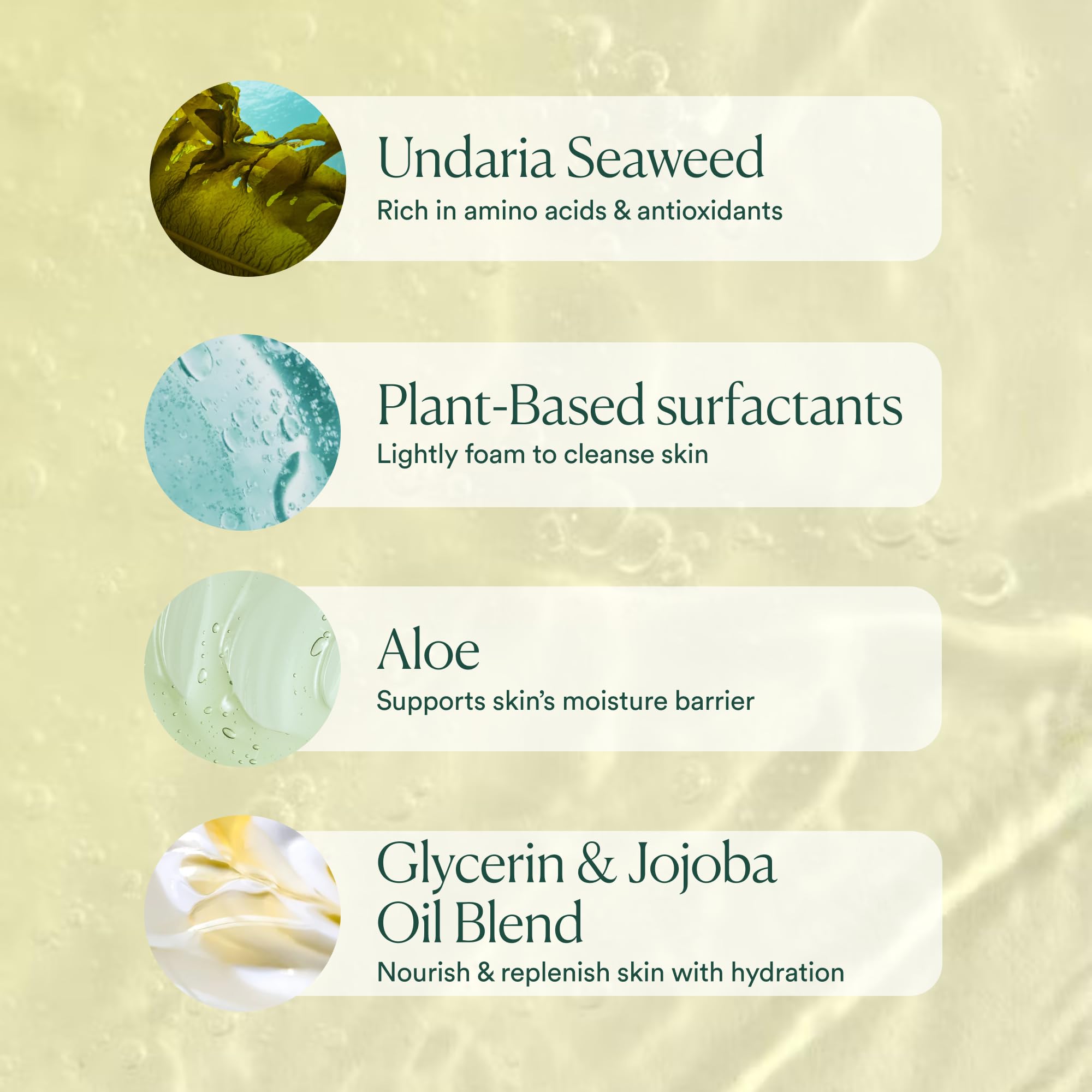 Plant-based, vegan OSEA Undaria Algae Body Wash in a clean skincare bottle.