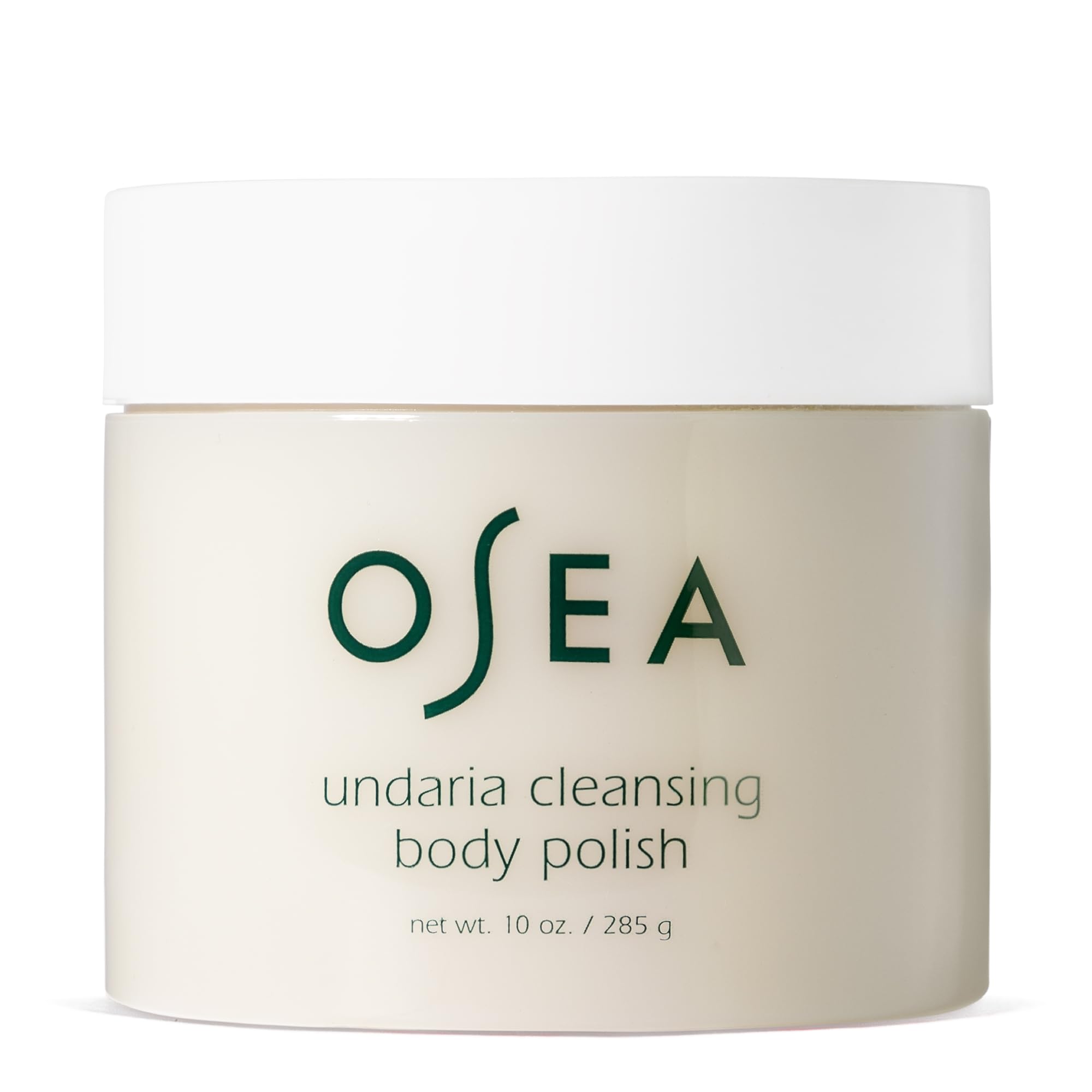 OSEA Undaria Cleansing Body Polish jar close-up highlighting creamy texture for exfoliation