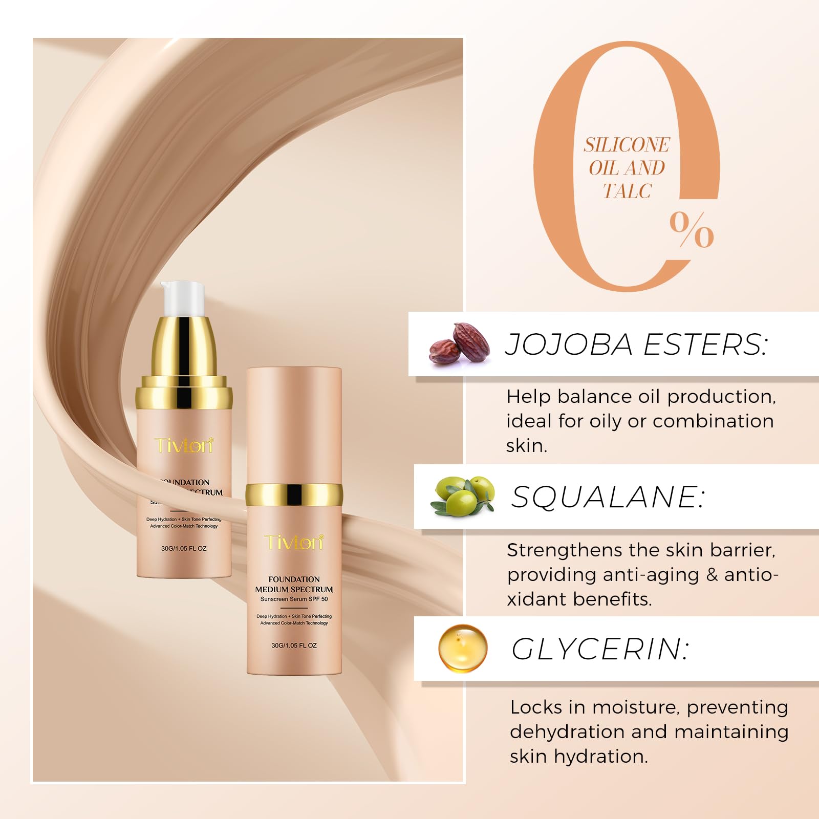 O.SECERT Foundation 4in1 application-blend image highlights seamless skin integration