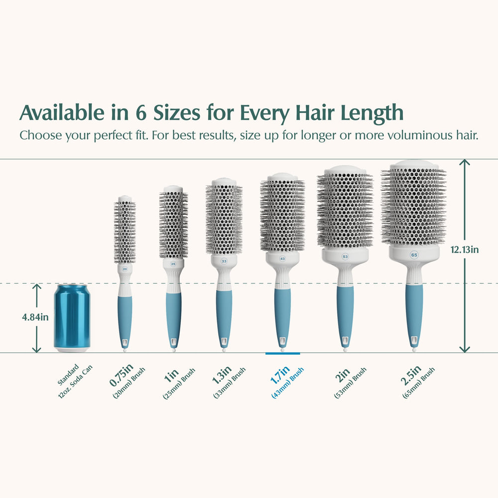 Osensia round-bristle brush with wide vents aiding faster drying.