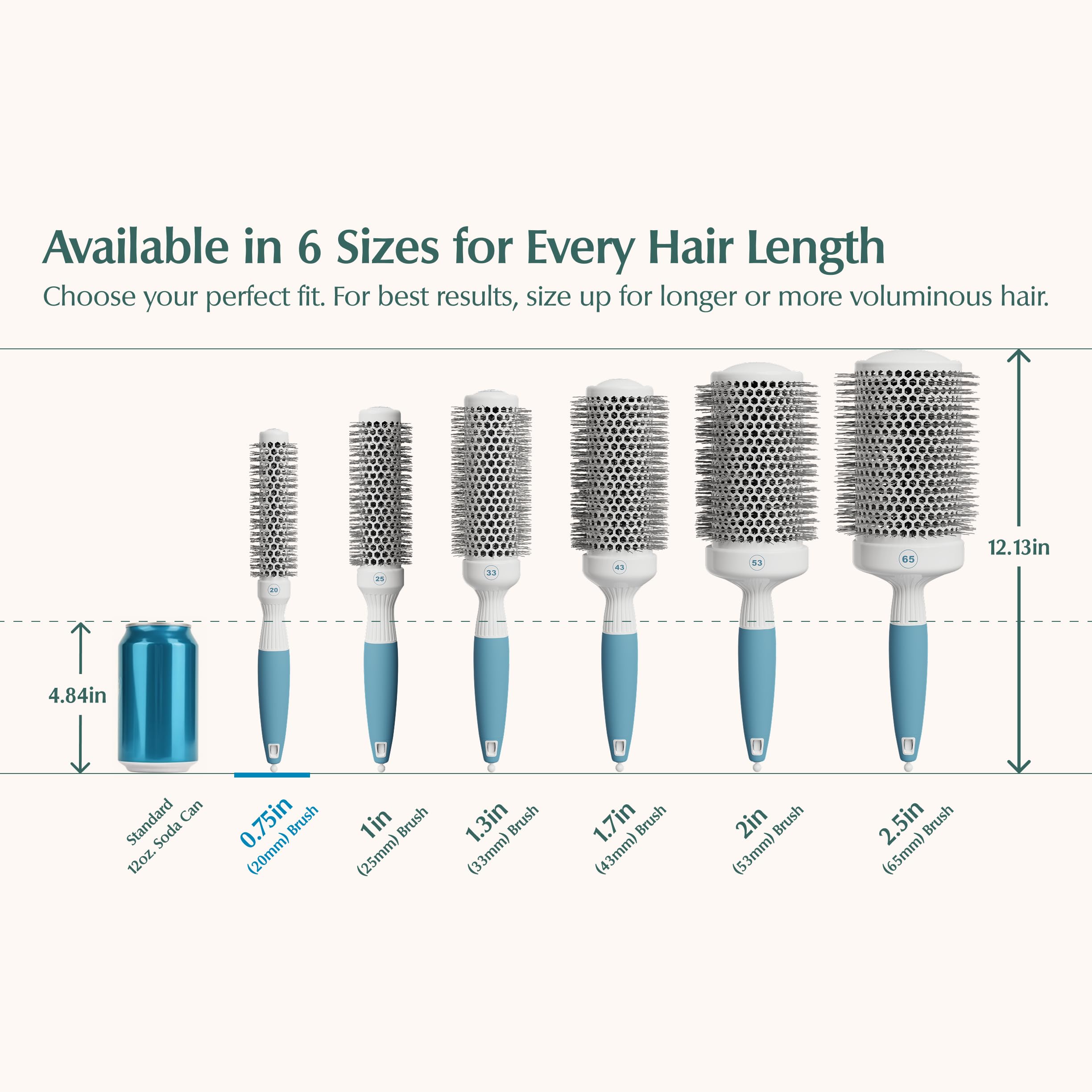 Osensia bristles closeup show anti-static ionic mineral-infused design