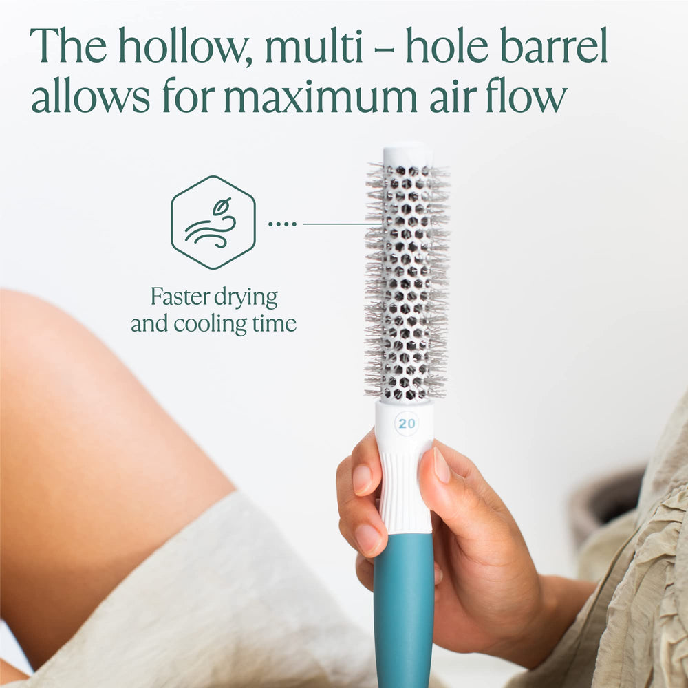 Osensia brush used with dryer for quick dry routine