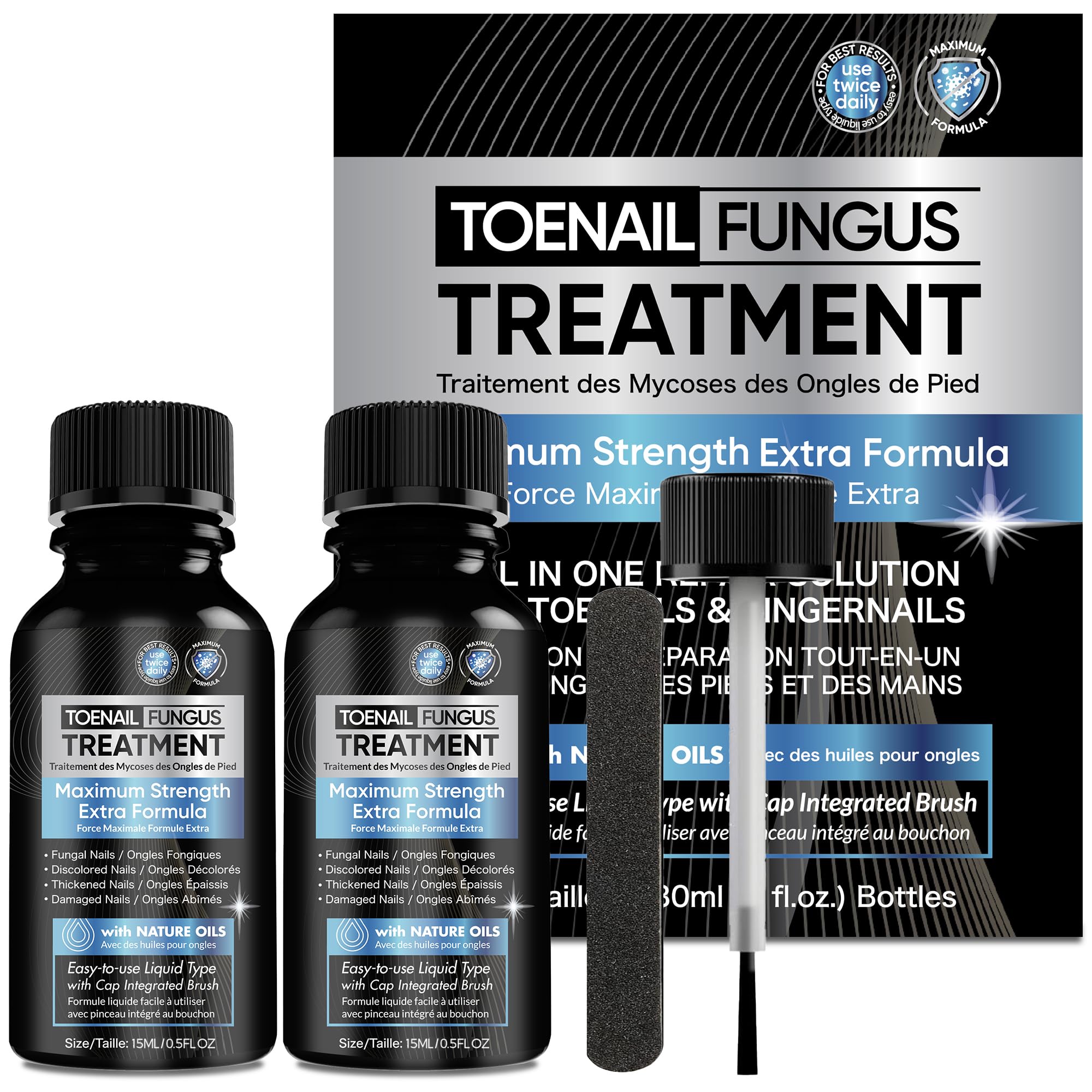OSIMOON extra-strength bottle for toenail fungus targets nail health with a potent formula.