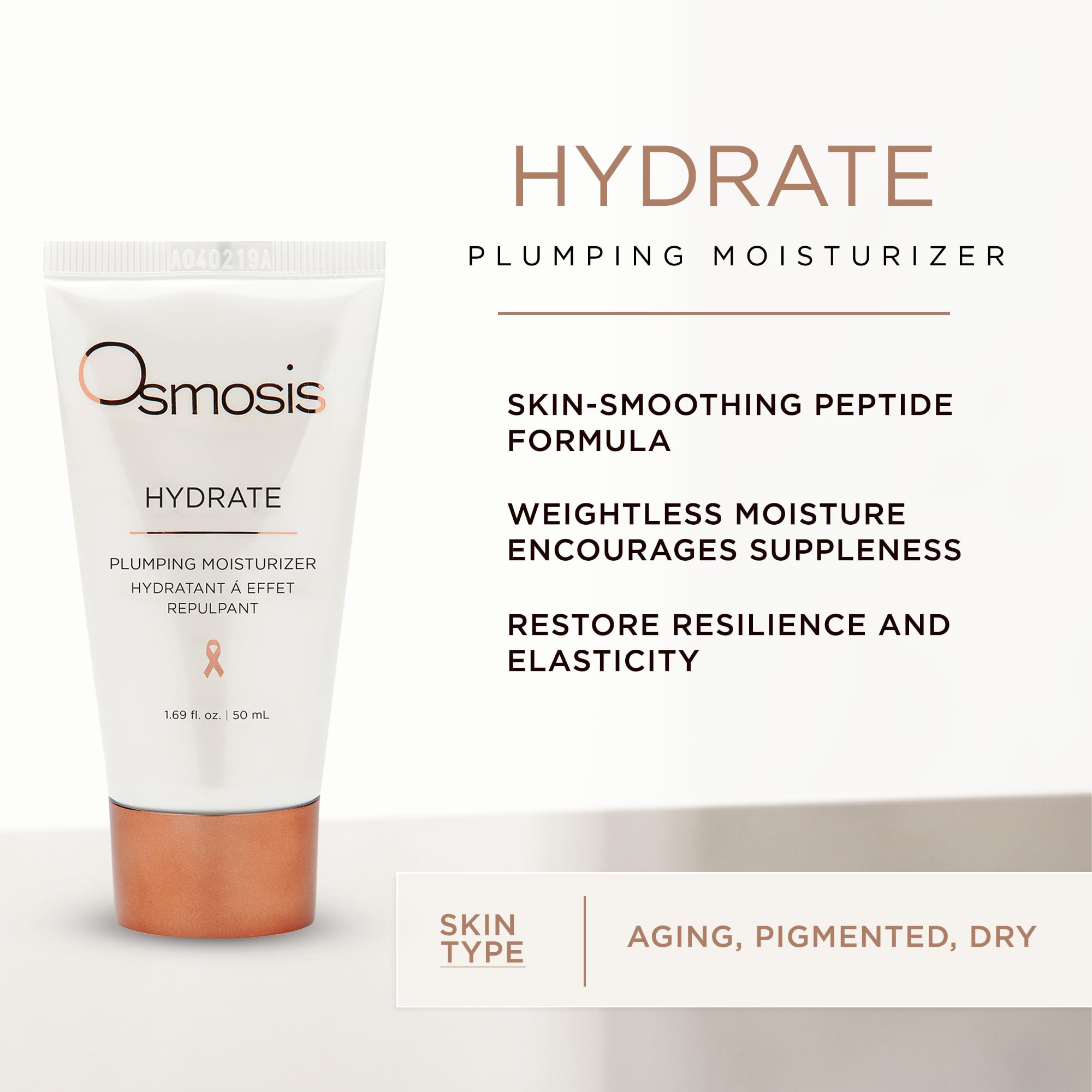 OSMOSIS Hydrate application scene demonstrates a smooth, ready-to-absorb layer.