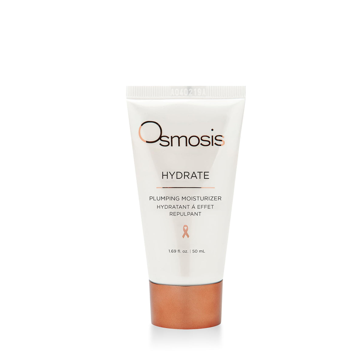 OSMOSIS Hydrate bottle closeup shows a velvety, hydrating finish.