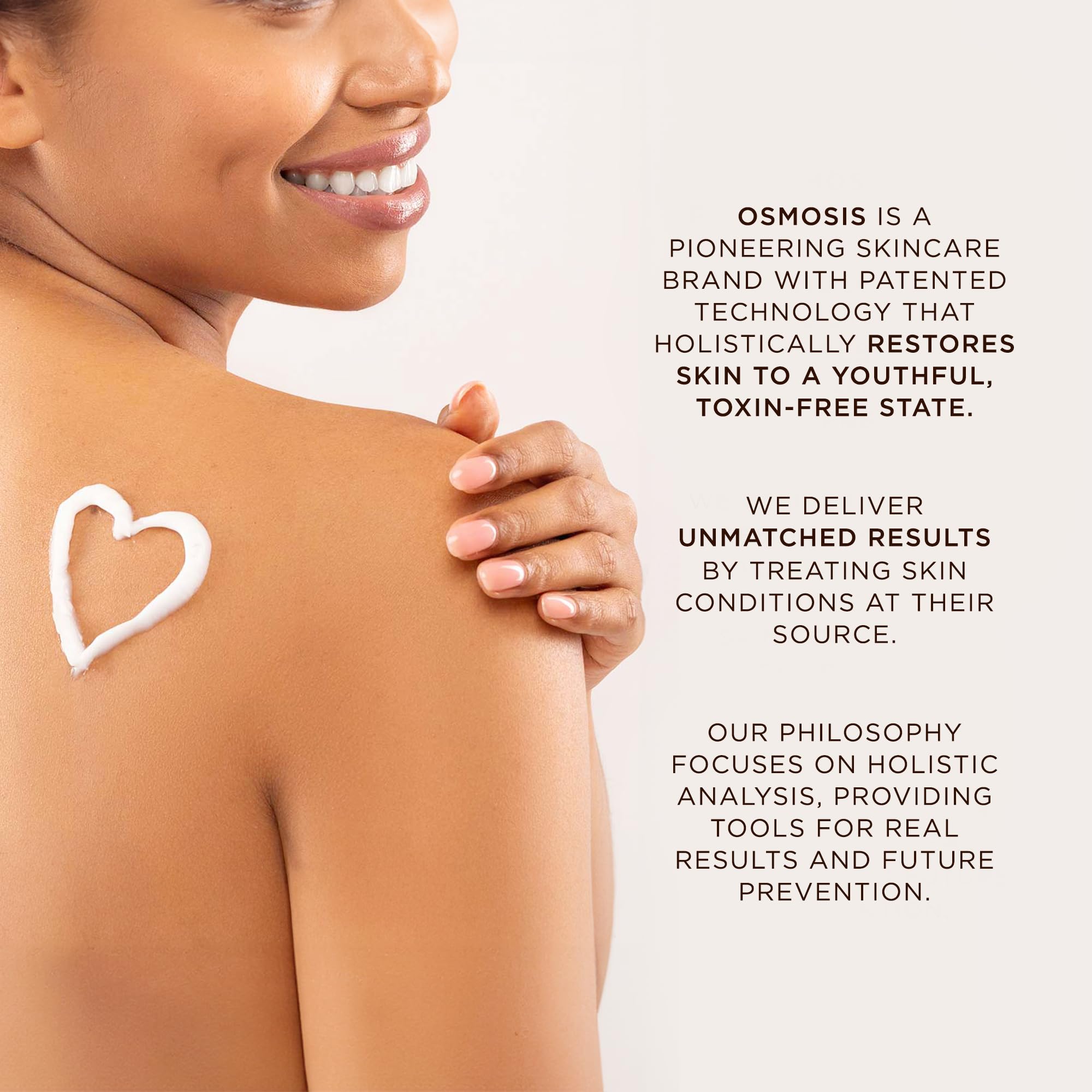 OSMOSIS QUENCH being applied on damp skin demonstrates moisture-locking technique.