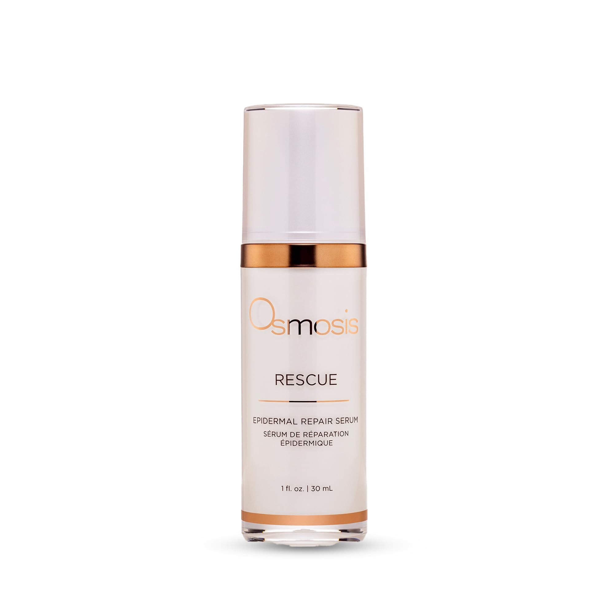 Osmosis Rescue serum bottle top view for calming irritated skin