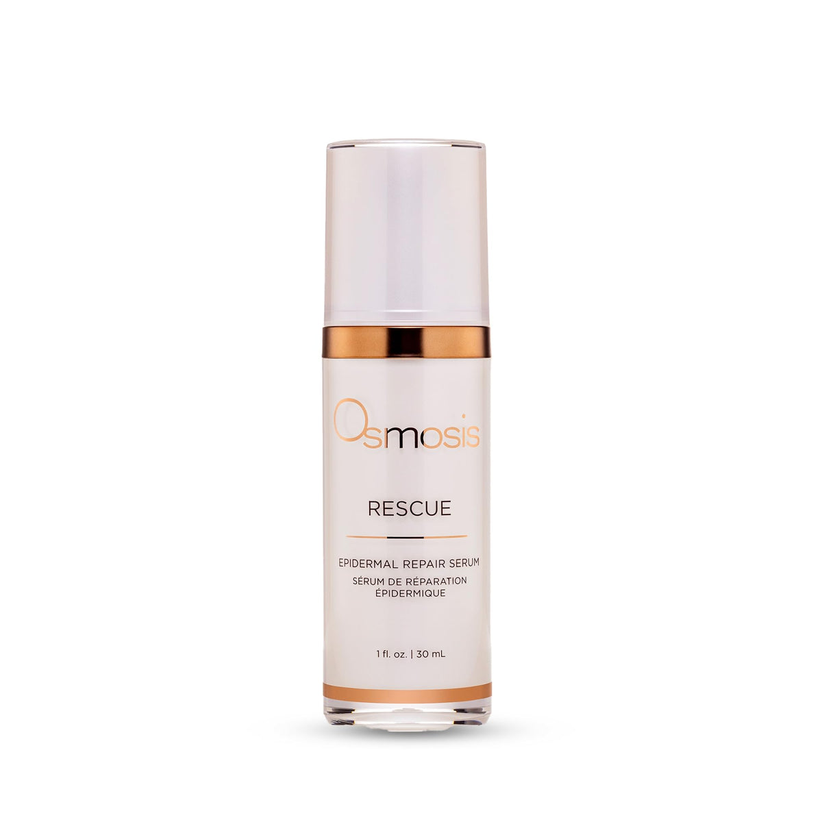 Osmosis Rescue serum bottle top view for calming irritated skin