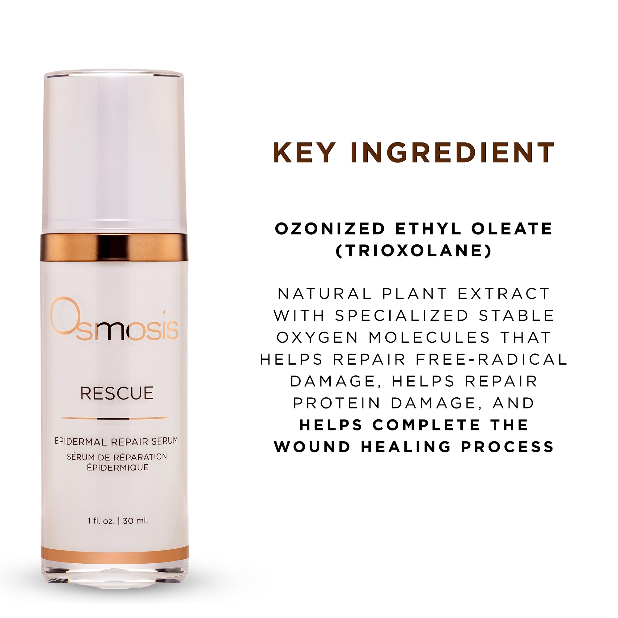 Osmosis Rescue serum in hand shows precise daily application