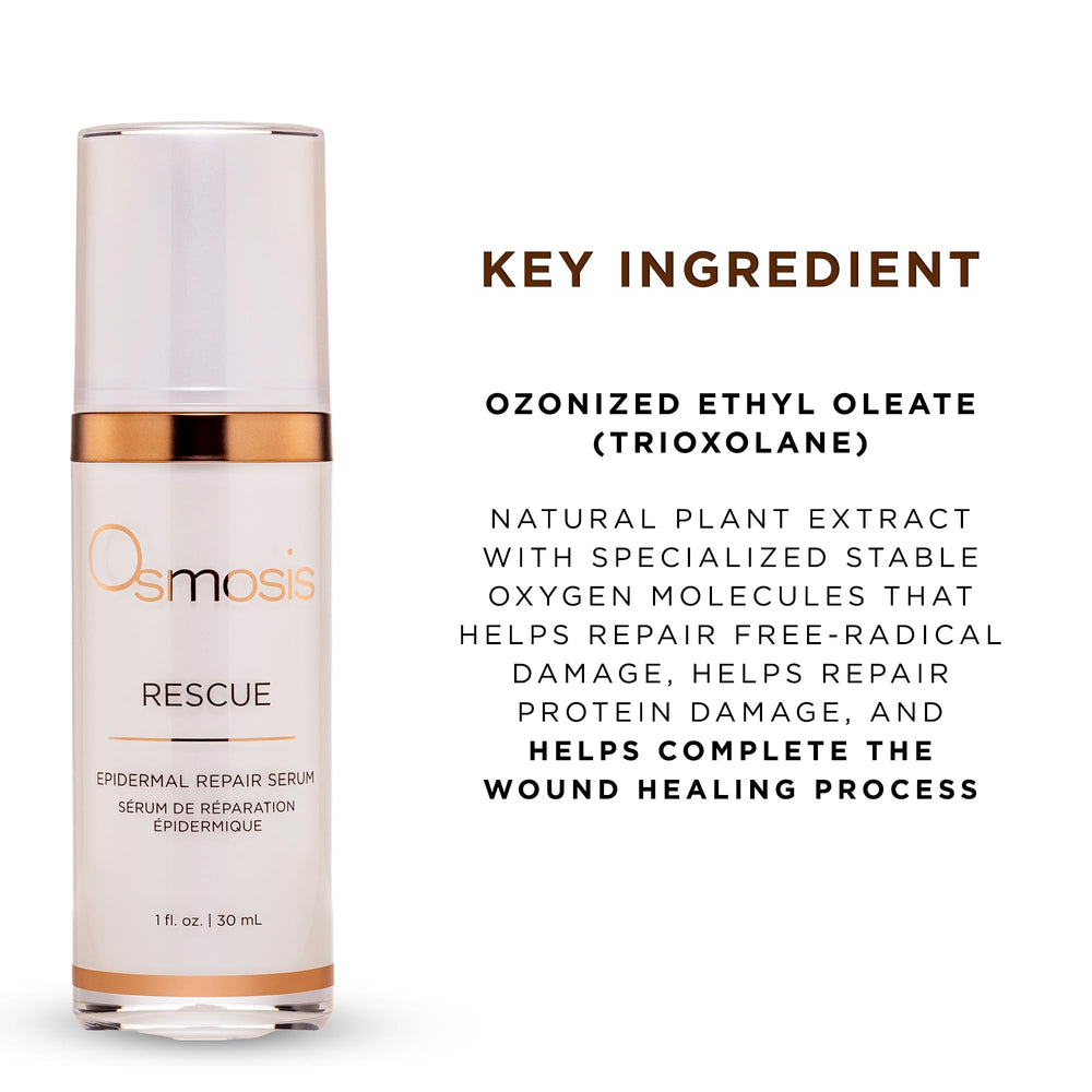 Osmosis Rescue serum in hand shows precise daily application