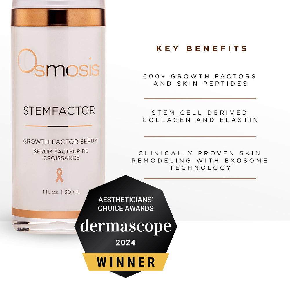 OSMOSIS StemFactor new packaging image signals refreshed premium experience.