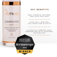 OSMOSIS StemFactor new packaging image signals refreshed premium experience.
