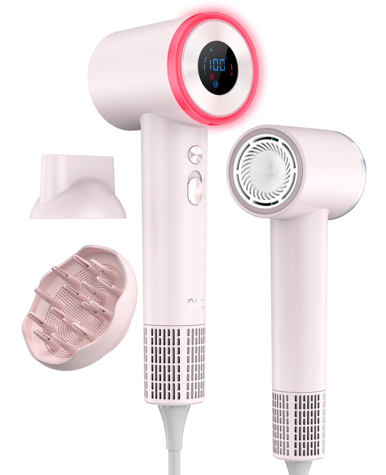 OSOU Diffuser Hair Dryer motor-detail delivers powerful airflow for quick daily drying.