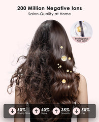 OSOU Diffuser Hair Dryer ionic-technology reduces static for smoother, salon-like shine.