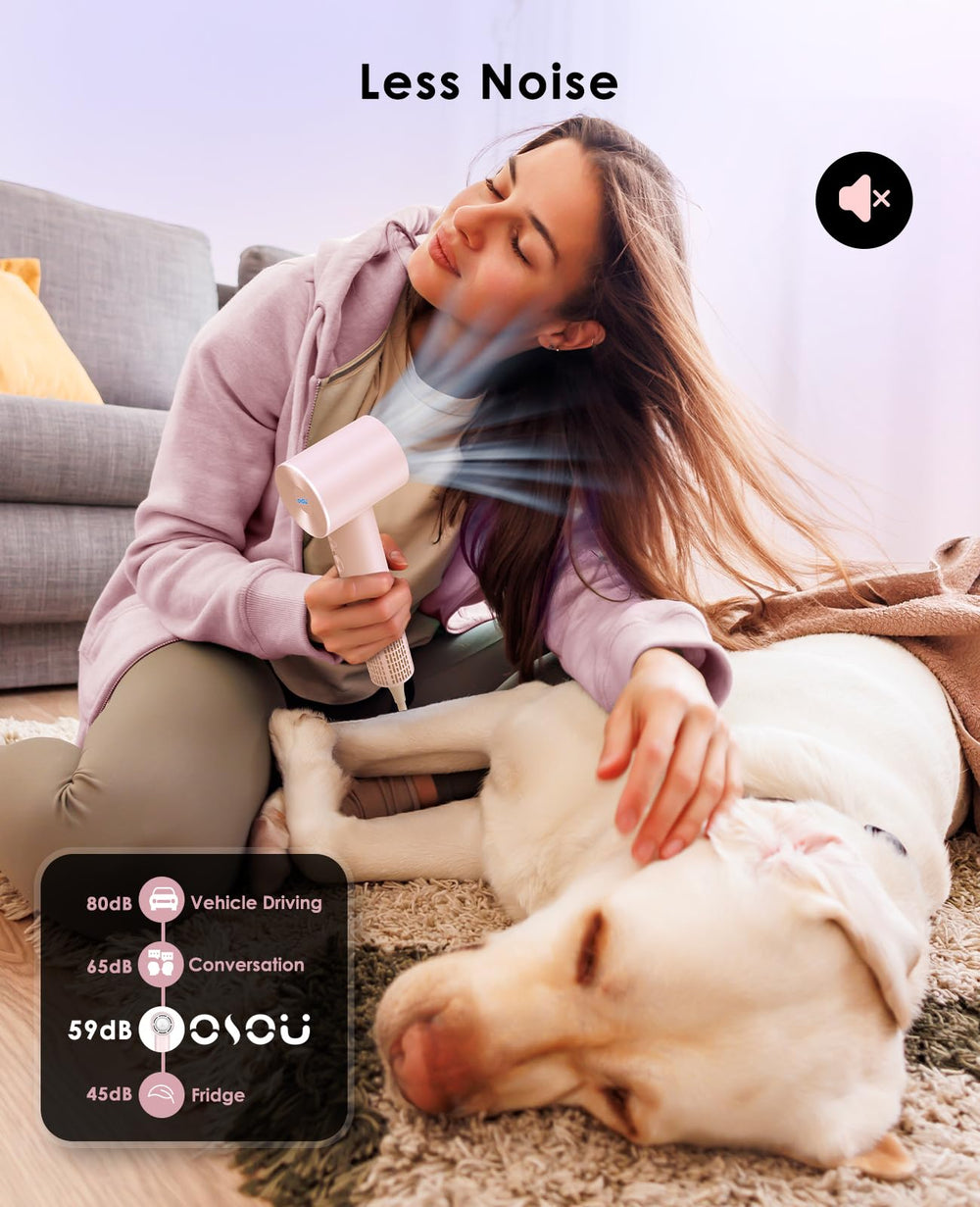 OSOU hair dryer emits 200 million negative ions for smoother results.