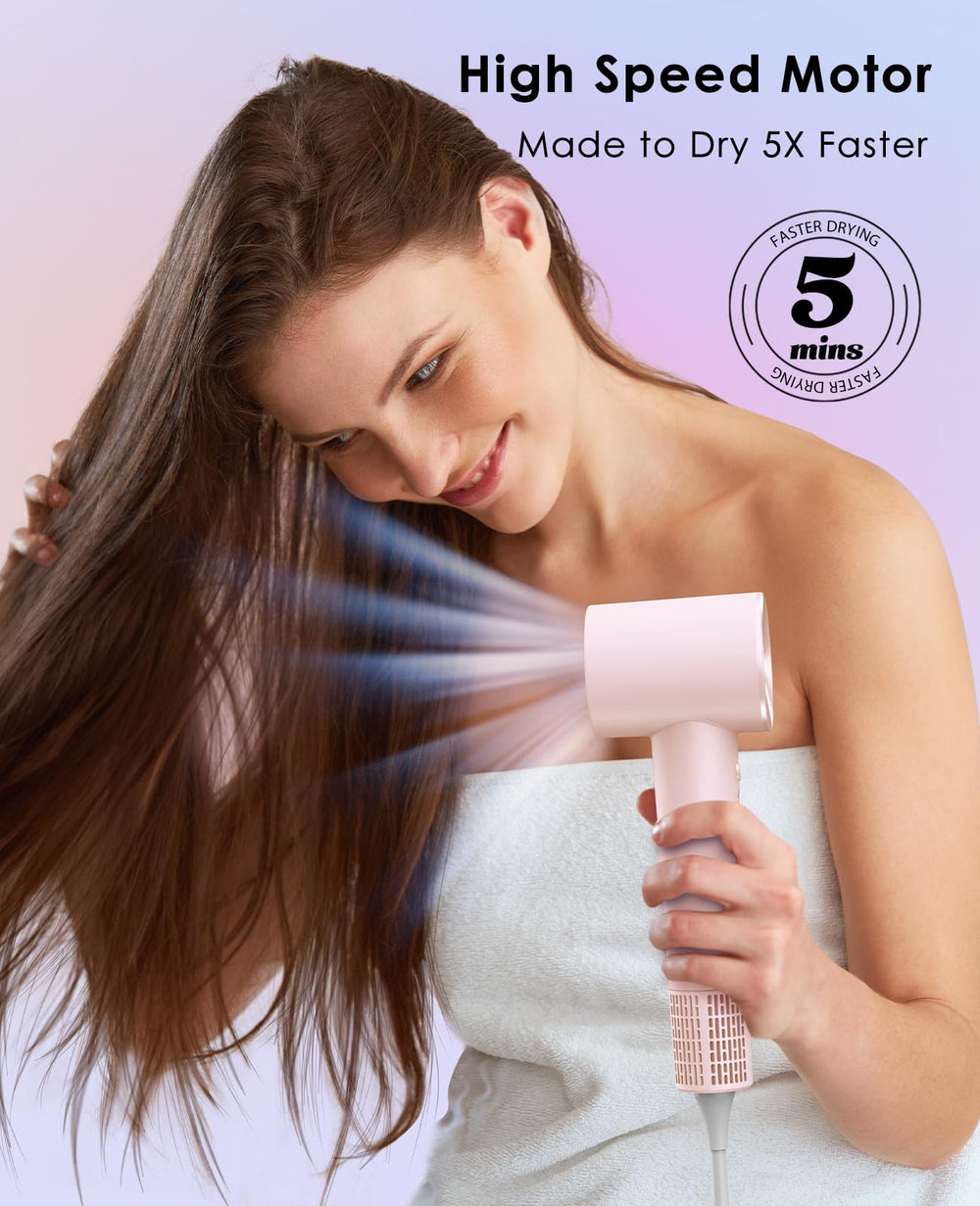 OSOU hair dryer delivers strong 23 m/s airflow to cut drying time.