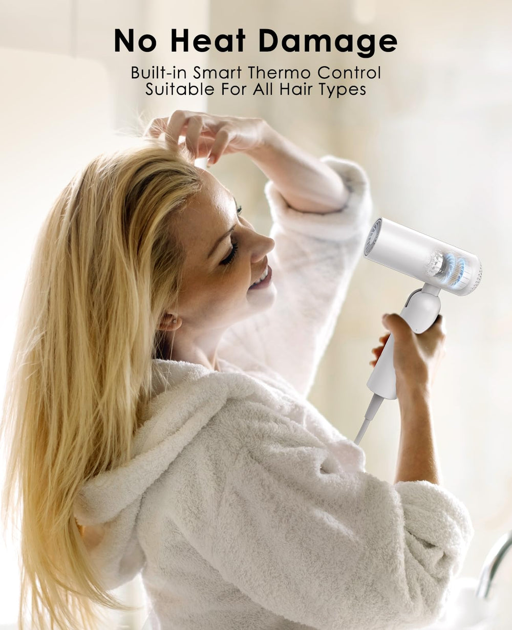Osou travel hair dryer intelligent thermo control monitors heat 200x/s