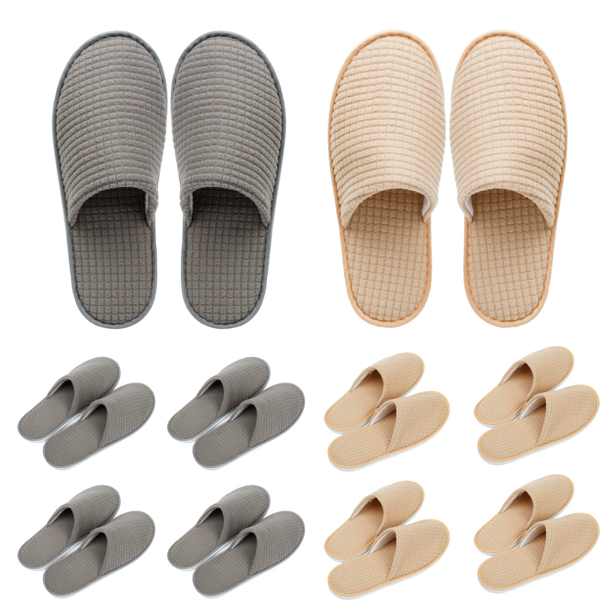 OSTADARRA spa slippers in packaging bag for easy guest-ready setup