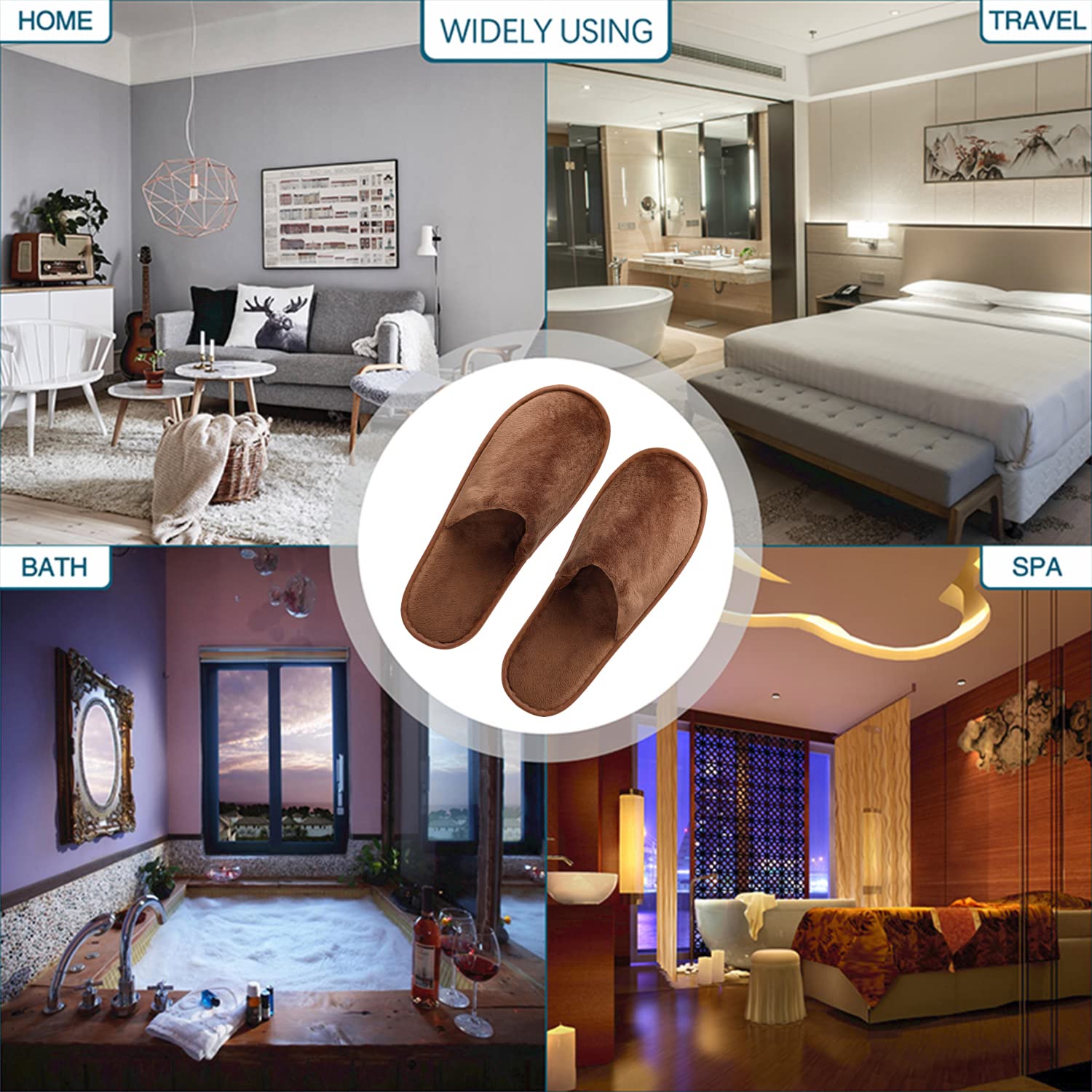 OSTADARRA spa slippers washable and reusable for travel and hotels.