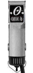Oster Classic 76 clipper with brushed aluminum housing for professional salon use