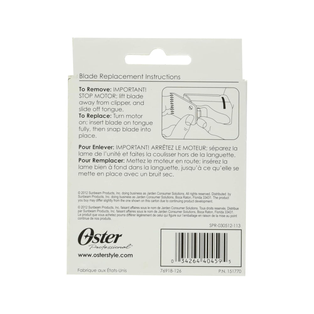 Oster Professional Detachable Blade Size 2 with hardened steel showcases long-lasting sharpness.